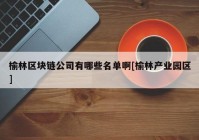 榆林区块链公司有哪些名单啊[榆林产业园区]